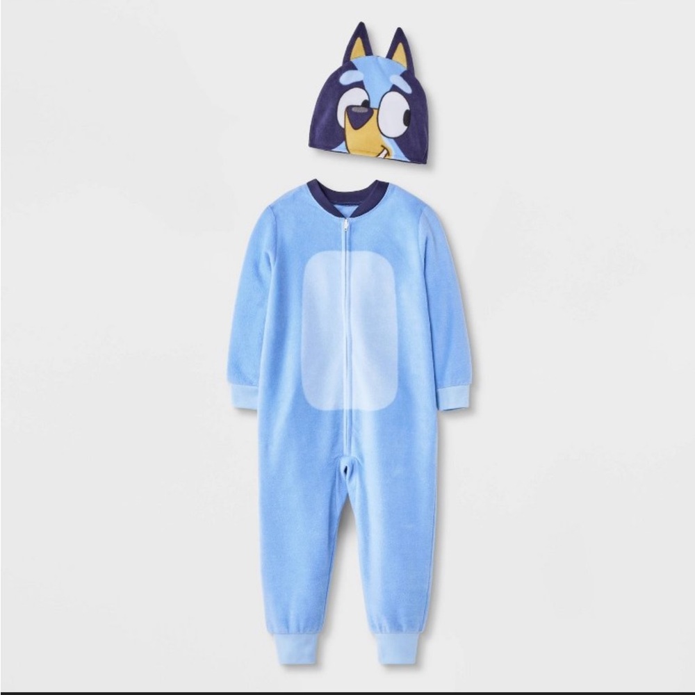 💙 NWT Bluey Toddler Cozy Blanket Sleeper w/ Cap - Pajamas - PJs - Costume - 2T 💙